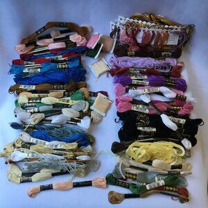 DMC Embroidery Floss Thread 8 m Mixed Lot Mixed Colors 100 + Pieces Lot
